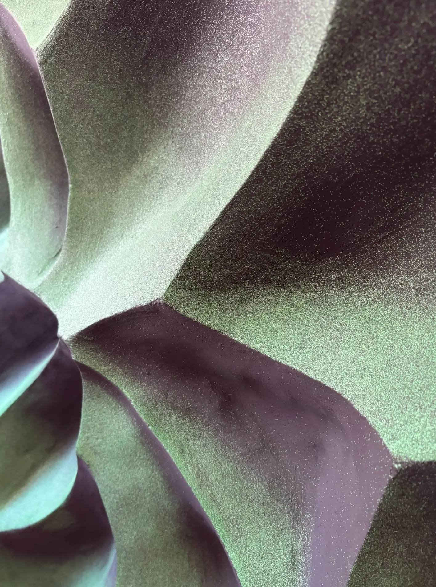 Green textured sculpture