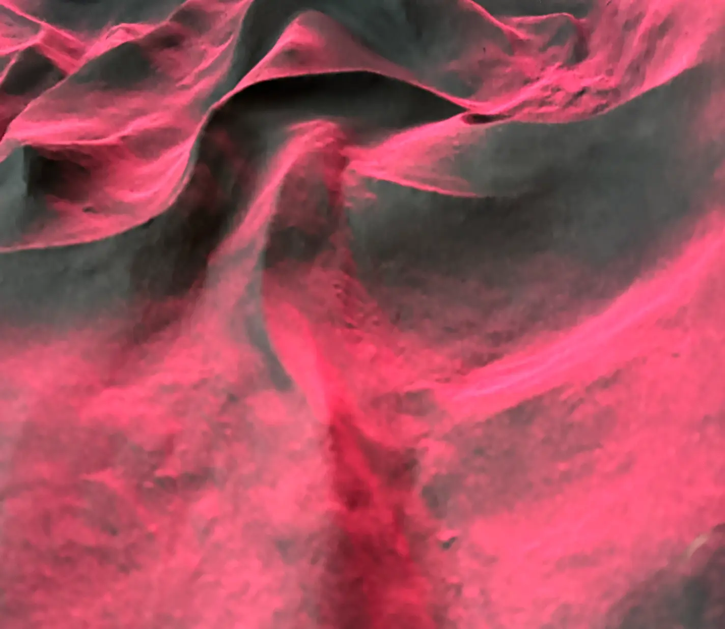 Red textured sculpture