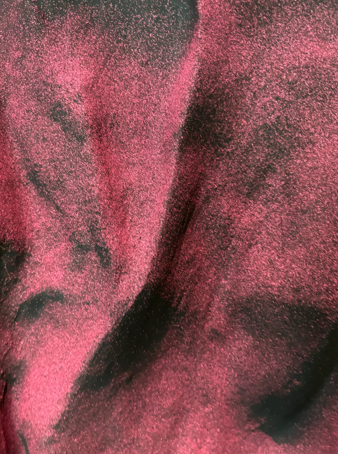 Red textured sculpture